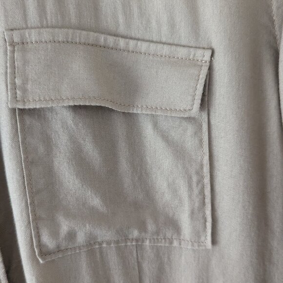 Rag & Bone Draw String Button Down Shirt with Large Pockets - Picture 6 of 14